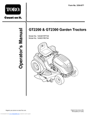 Toro GT2300 Operator's Manual