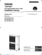 Toshiba CARRIER RAV-SP300AT2-UL Installation Manual