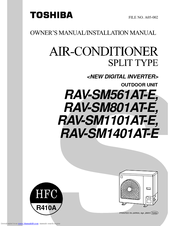Toshiba RAV-SM1401AT-E Owner's Manual & Installation Manual