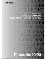 Toshiba e-studio 20 Operator's Manual