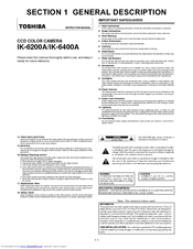 Toshiba IK-6400A Instruction Manual