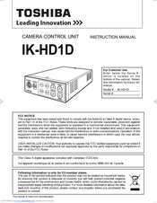 Toshiba IK-HD1D Instruction Manual