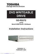Toshiba SD-R5272 Installation Instructions Manual