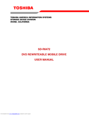 Toshiba R6472 - DVD±RW Drive - IDE User Manual
