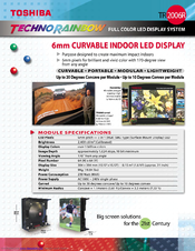 Toshiba Curvable Indoor Led Display TR2006R Specification