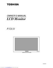 Toshiba P32LS1 Owner's Manual