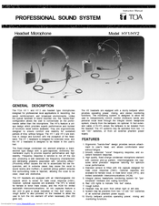 Toa HY-2 Instruction Manual