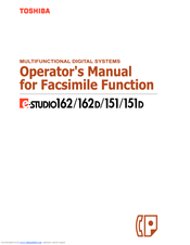 Toshiba e-studio 162 Operator's Manual