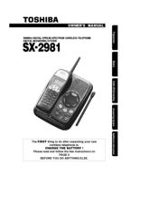 Toshiba SX-2981 Owner's Manual