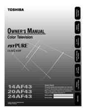 Toshiba 14AF43 Owner's Manual