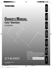Toshiba 27A35C Owner's Manual