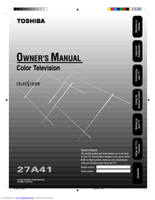 Toshiba 27A41 Owner's Manual