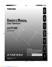 Toshiba 27AFX54 Owner's Manual