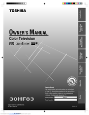 Toshiba 30HF83 Owner's Manual
