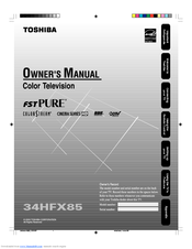 Toshiba 34HFX85 Owner's Manual