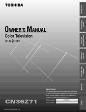 Toshiba CN36Z71 Owner's Manual