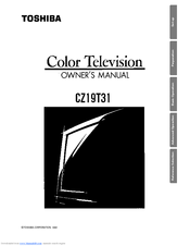 Toshiba CZ 19T31 Owner's Manual