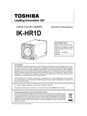 Toshiba IK-HR1D Instruction Manual