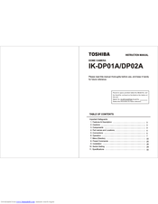 Toshiba IK-DP01A Instruction Manual