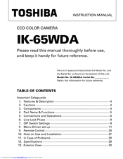 Toshiba IK-65WDA Instruction Manual
