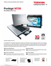 Toshiba PDR-M700 Specifications