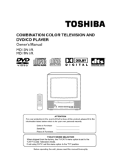 Toshiba MD19N1/R Owner's Manual