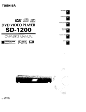 Toshiba SD-1200 Owner's Manual