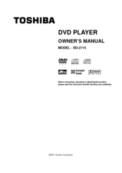 Toshiba SD-2715 Owner's Manual