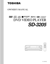 Toshiba SD-3205 Owner's Manual