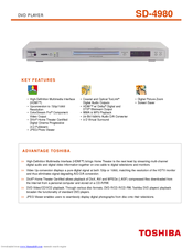 Toshiba SD-4980 Specifications