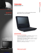 Toshiba SD-P71S Specification Sheet