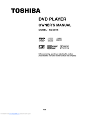 Toshiba SD-3815 Owner's Manual
