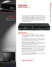 Toshiba D R410 Manuals Manualslib