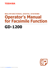 Toshiba GD-1200 Operator's Manual