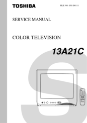 Toshiba 13A21C Service Manual