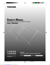 Toshiba 19A26 Owner's Manual