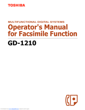 Toshiba GD-1210 Operator's Manual