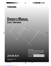 Toshiba 20A44 Owner's Manual