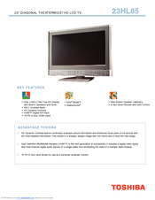 Toshiba TheaterWide 23HL85 Specifications