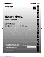Toshiba 30HF86C Owner's Manual