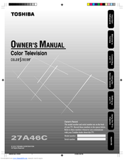 Toshiba 27A46C Owner's Manual