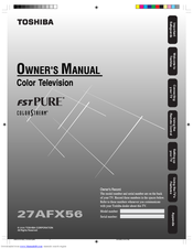 Toshiba 27AFX56 Owner's Manual