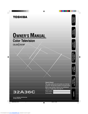 Toshiba 32A36C Owner's Manual