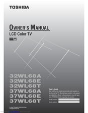 Toshiba 32WL68E Owner's Manual