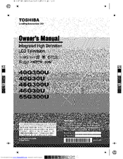 Toshiba 46G30U Owner's Manual