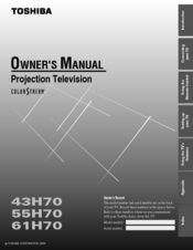 Toshiba 43H70 Owner's Manual