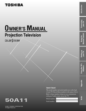 Toshiba 50A11 Owner's Manual