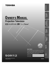Toshiba 50H12 Owner's Manual