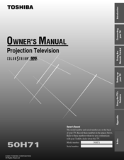 Toshiba 50H71 Owner's Manual