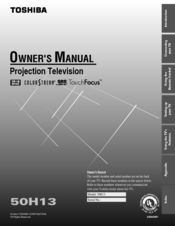 Toshiba 50H13 Owner's Manual